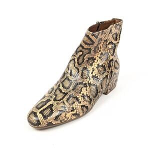 Aquatalia Ulyssaa Snakeskin Print Leather Ankle Boots Size 8.5